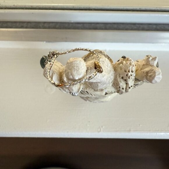 Vintage Pam Schifferl Winter White Santa with Woodland Animals Christmas Ornamen - Picture 5 of 9